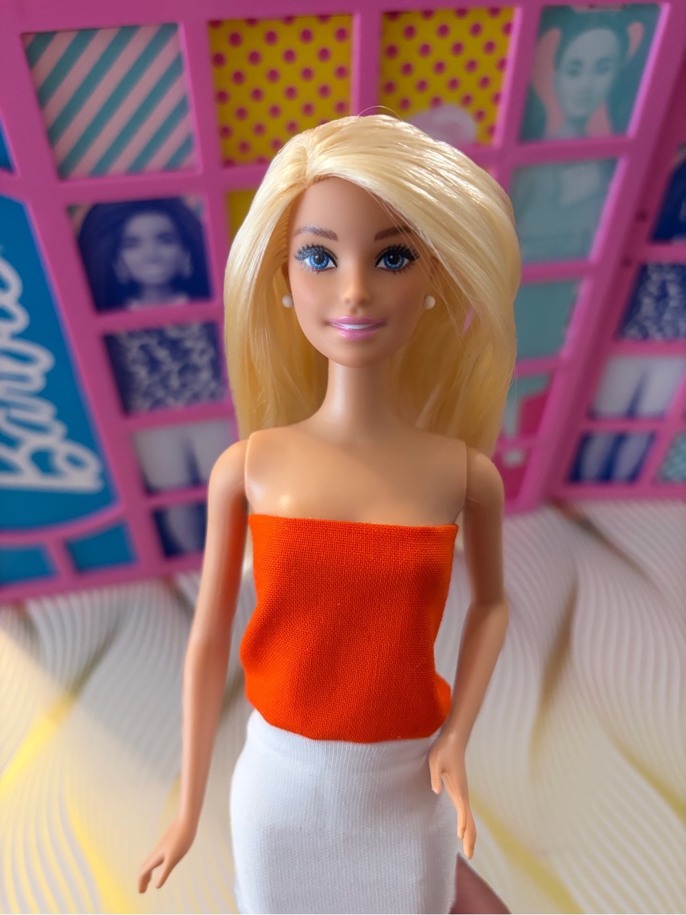 Barbie Orange Tube Top with White Skirt
